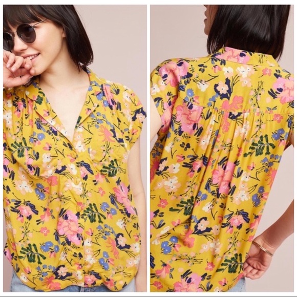 Anthropologie Tops - Anthropologie Maeve Raffine Floral Blouse